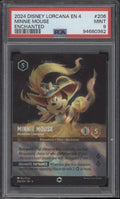 Minnie Mouse Musketeer Champion Disney Lorcana Ursula's Return Enchanted #206 PSA 9