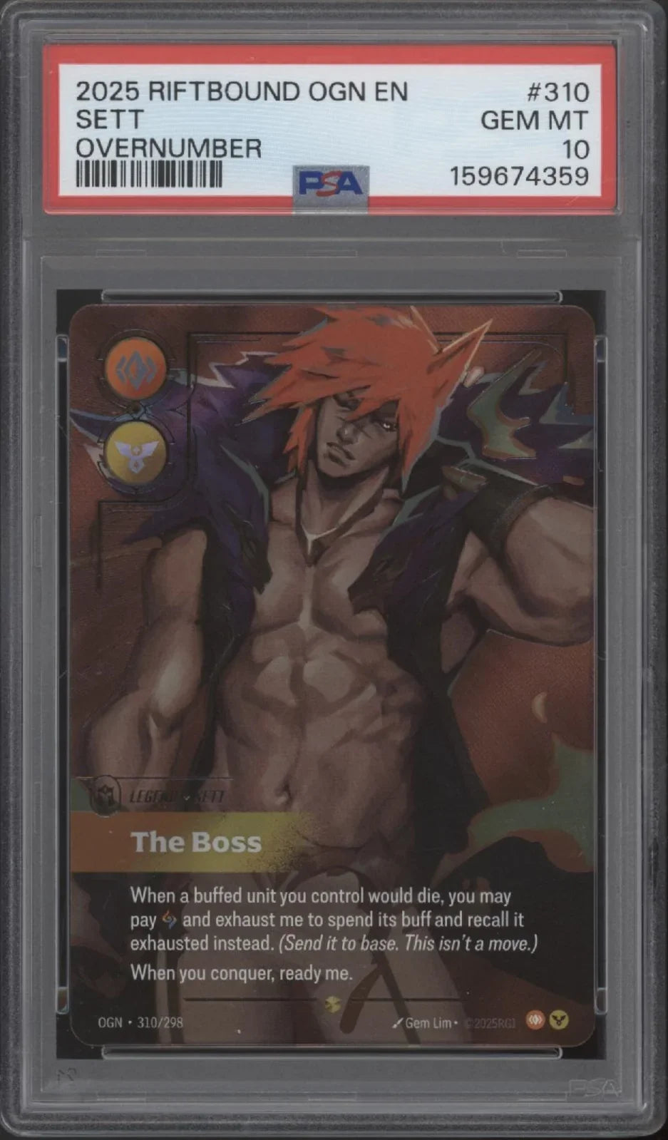Sett Riftbound Origin Overnumber #310 PSA 10