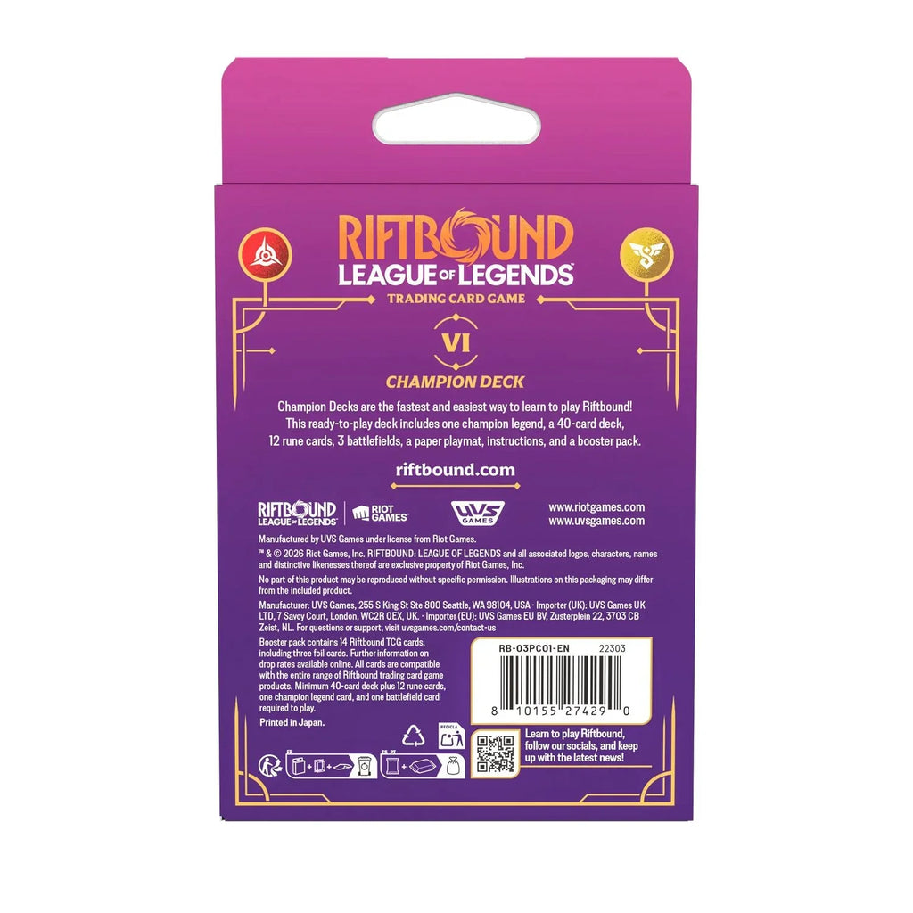 Riftbound TCG: Unleashed Champion Deck (Vi)