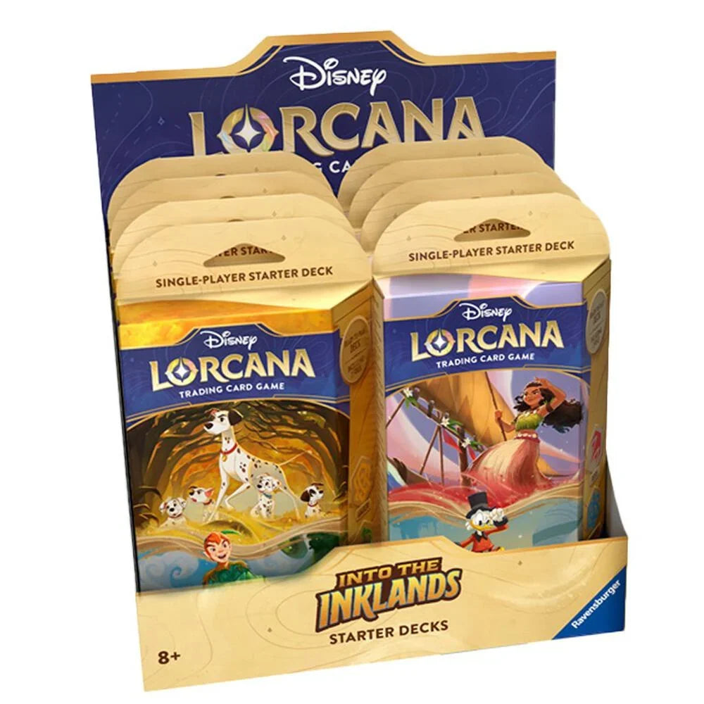 Disney Lorcana: Into the Inklands Starter Deck Display [8 Decks]