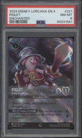 Piglet Disney Lorcana Ursula's Return Enchanted #221 PSA 8