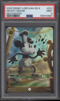 Mickey Mouse Steamboat Pilot Disney Lorcana Fabled Enchanted #231 PSA 9