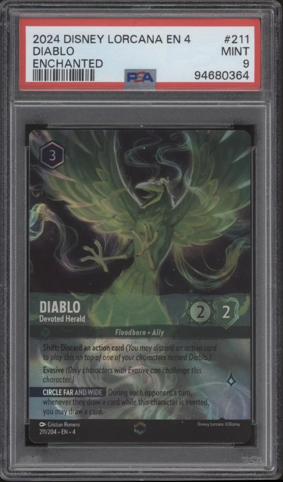 Diablo Disney Lorcana Ursula's Return Enchanted #211 PSA 9 #1