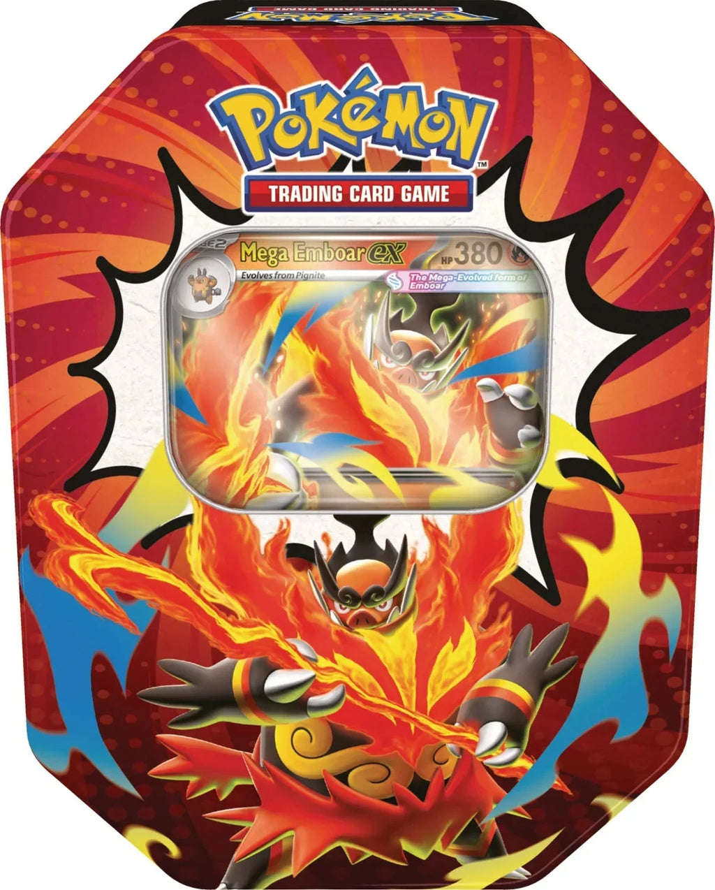 Ascended Heroes Tin - Assorted (Mega Emboar ex, Mega Feraligatr ex or Mega Meganium ex) | Pokemon TCG