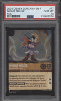 Minnie Mouse Musketeer Champion Disney Lorcana Ursula's Return Foil #17 PSA 10