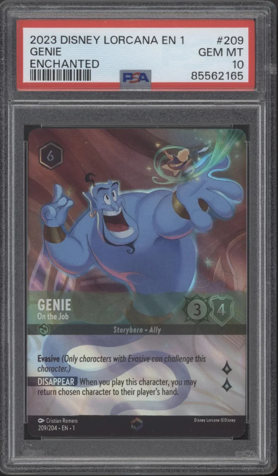 Genie On the Job Disney Lorcana The First Chapter Enchanted #209 PSA 10