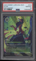 Scar Disney Lorcana Shimmering Skies Enchanted #212 PSA 10