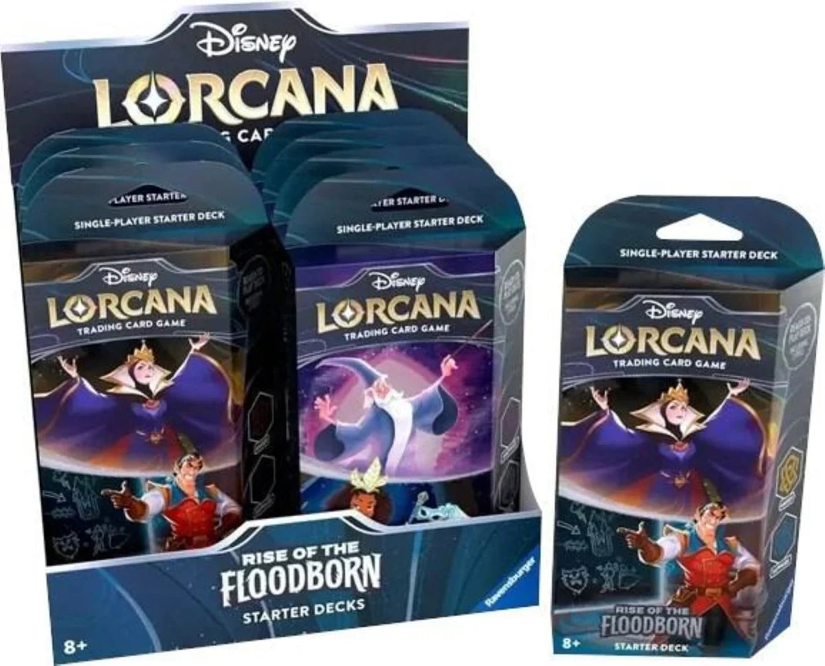 Disney Lorcana: Rise of the Floodborn Starter Deck Display [8 Decks]